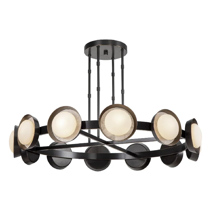 Track lighting with colored glass accentsAlonso 50" LED Chandelier
