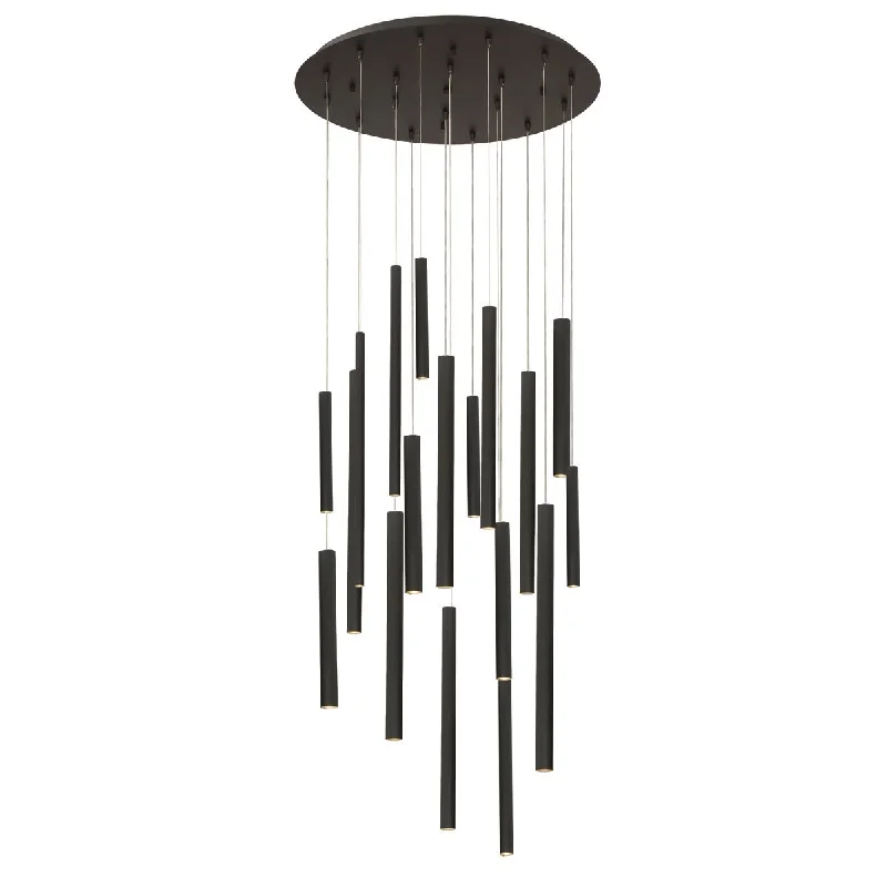 Industrial Lighting with High CRI (Color Rendering Index) for True Color PerceptionSantana 24 in. LED Chandelier Black Finish Industrial Lighting with High CRI (Color Rendering Index) for True Color PerceptionSantana 24 in. LED Chandelier Black Finish