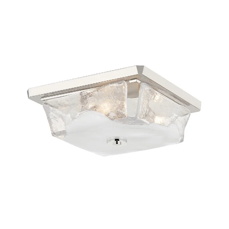 Industrial Ceiling - Mounted Lighting for Assembly PlantsHines 13 in. 3 lights Flush Mount Light Polished Nickel Finish Industrial Ceiling - Mounted Lighting for Assembly PlantsHines 13 in. 3 lights Flush Mount Light Polished Nickel Finish