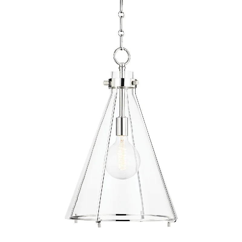 High - Bay LED Industrial Lighting for WarehousesEldridge 14 in. Cone Pendant Light Polished Nickel Finish High - Bay LED Industrial Lighting for WarehousesEldridge 14 in. Cone Pendant Light Polished Nickel Finish