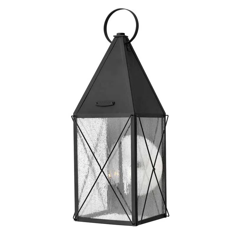 Track lighting with a minimalist track designglass wall lamps with frosted glass for soft, diffused lightHinkley 1845BK Outdoor York Black Wall Light