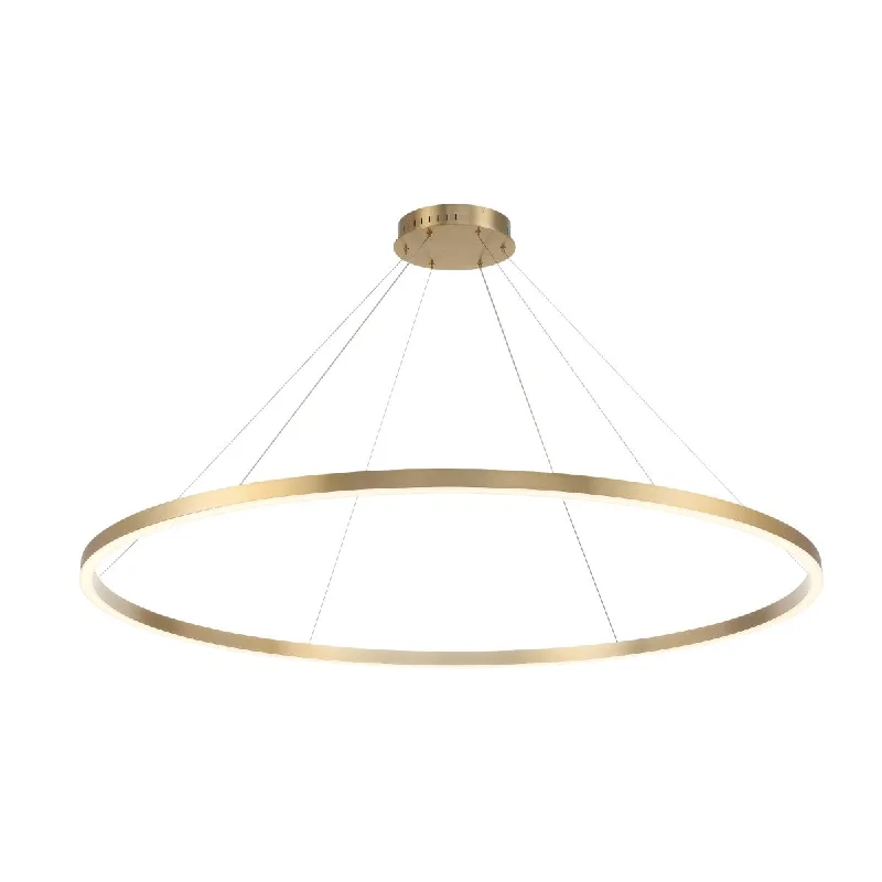 Durable Industrial Lighting for Harsh EnvironmentsSpunto 61 in. LED Chandelier gold Finish Durable Industrial Lighting for Harsh EnvironmentsSpunto 61 in. LED Chandelier gold Finish