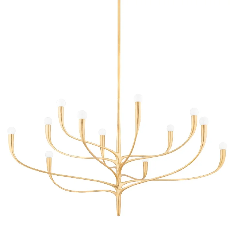 Industrial Area Lighting for Large Open SpacesLabra 52 in. -12 Lights Chandelier Gold finish Industrial Area Lighting for Large Open SpacesLabra 52 in. -12 Lights Chandelier Gold finish