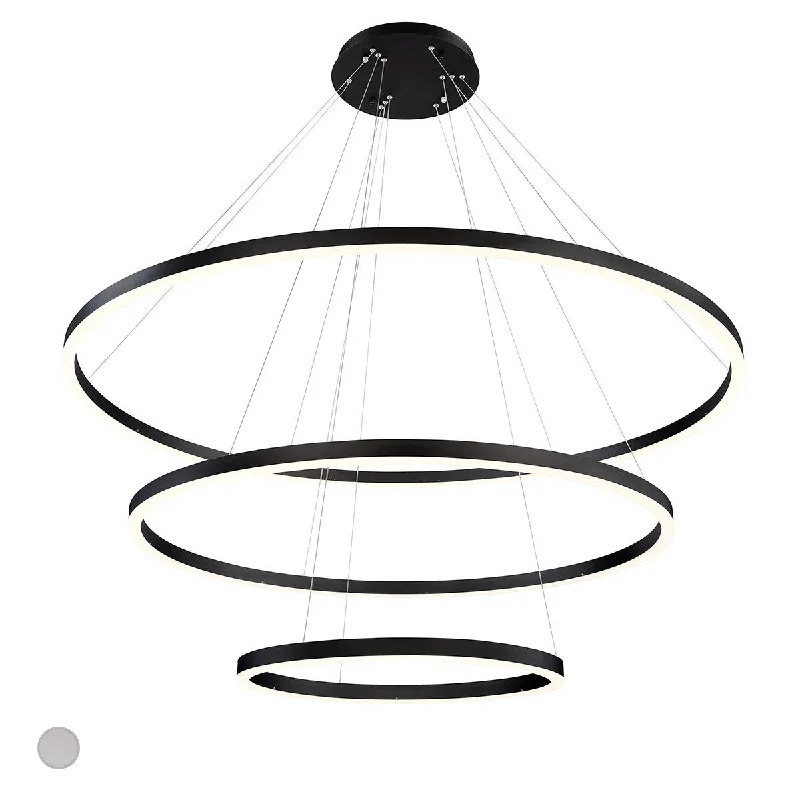 Color - Tunable Industrial Lighting for Special ApplicationsSpunto 61 in. 3-tier LED Chandelier Black Finish Color - Tunable Industrial Lighting for Special ApplicationsSpunto 61 in. 3-tier LED Chandelier Black Finish
