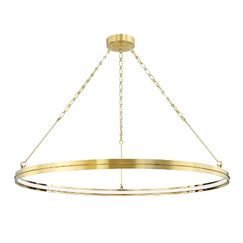 Dimmable Industrial Lighting for Ambiance ControlRosendale 42 in. LED Chandelier Brass finish Dimmable Industrial Lighting for Ambiance ControlRosendale 42 in. LED Chandelier Brass finish
