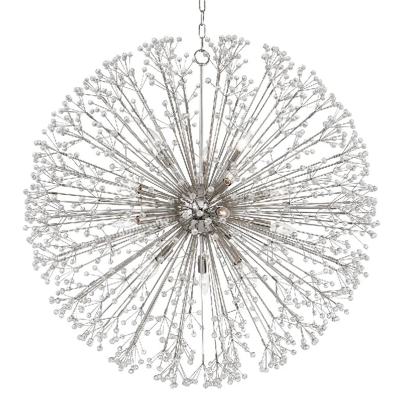 Industrial Lighting for Chemical PlantsDunkirk 16 lights Chandelier Polished Nickel finish Industrial Lighting for Chemical PlantsDunkirk 16 lights Chandelier Polished Nickel finish