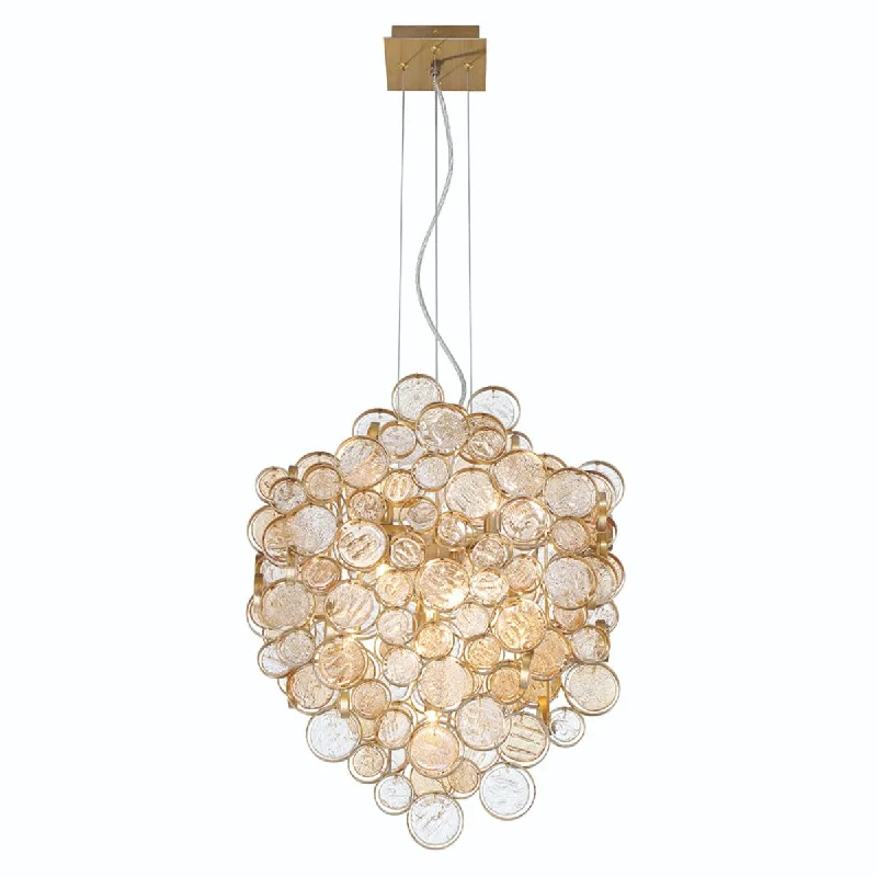 Industrial Lighting for Textile MillsTrento 20 in. 7 Lights Chandelier Gold Finish