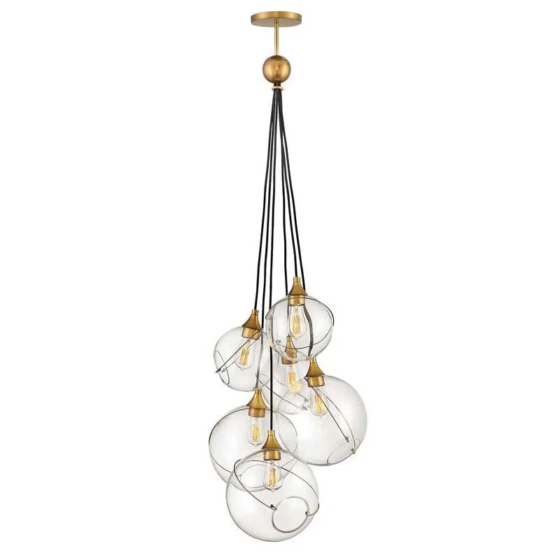 Track lighting with a decorative track designHinkley 30306HBR Chandelier Skye Heritage Brass Track lighting with a decorative track designHinkley 30306HBR Chandelier Skye Heritage Brass