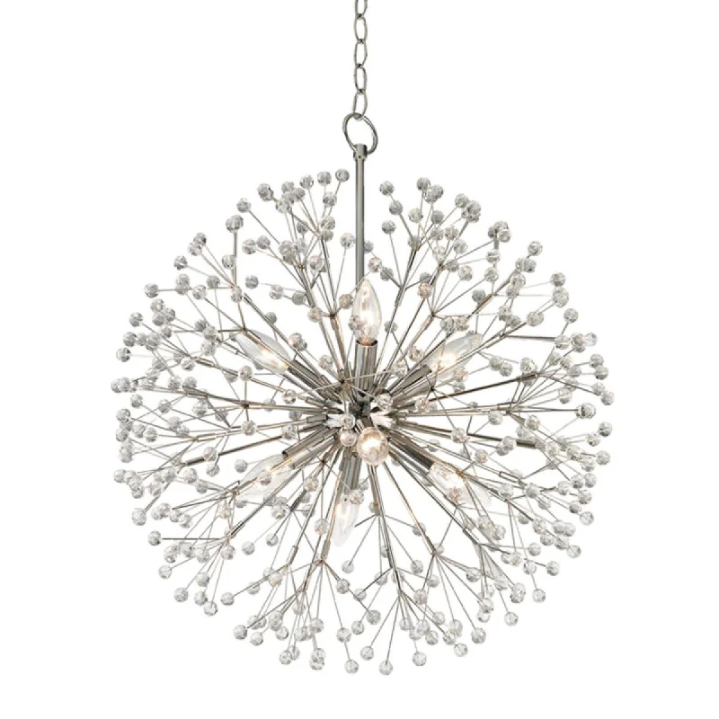 Industrial Lighting for Automotive Manufacturing PlantsDunkirk 8 lights Chandelier Polished Nickel finish Industrial Lighting for Automotive Manufacturing PlantsDunkirk 8 lights Chandelier Polished Nickel finish