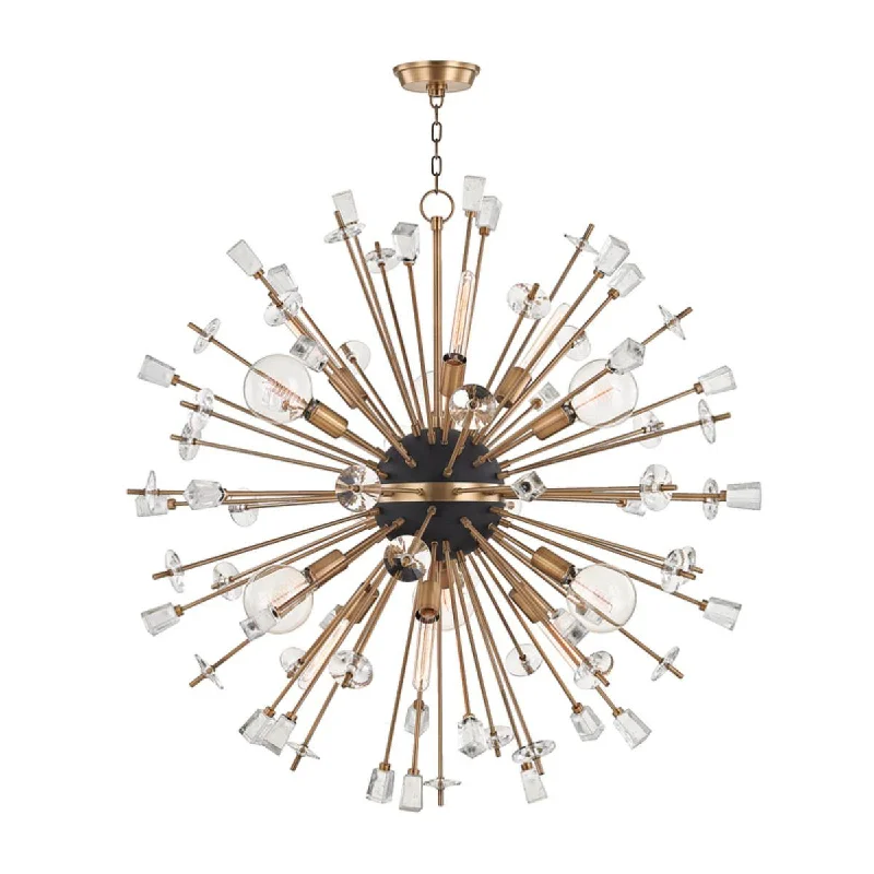 Industrial Lighting for Electronics ManufacturingLiberty 12 Lights Chandelier Antique Brass Finish Industrial Lighting for Electronics ManufacturingLiberty 12 Lights Chandelier Antique Brass Finish
