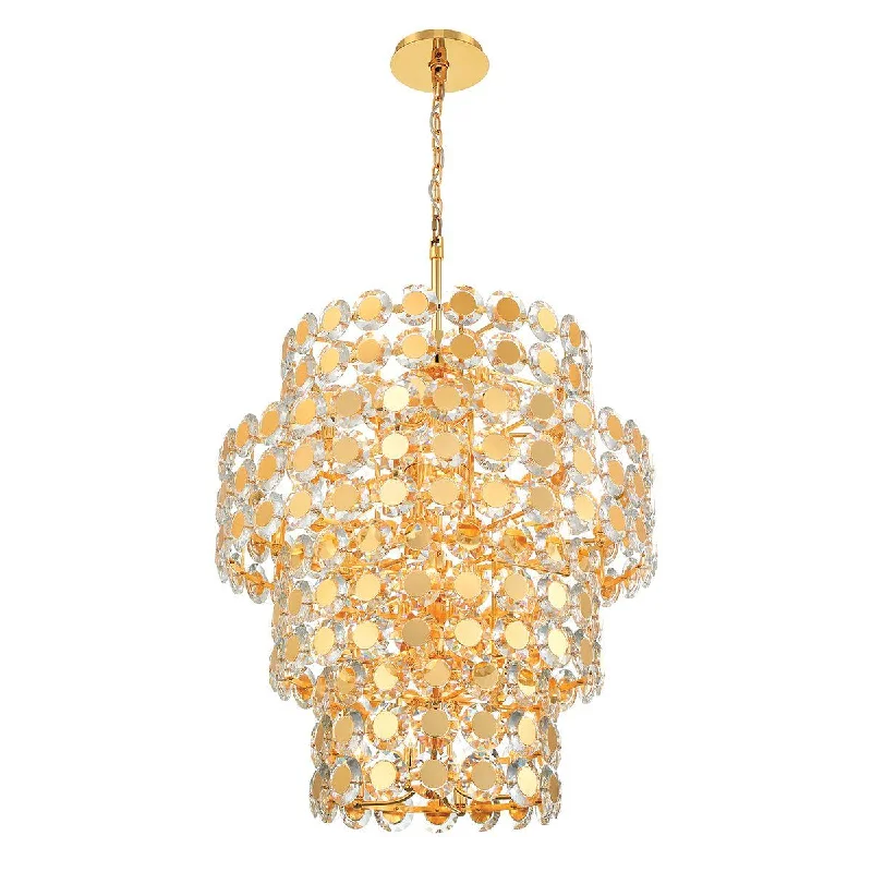 Industrial Lighting for Furniture FactoriesPerrene 45 In. 24 Lights Chandelier Gold Finish Industrial Lighting for Furniture FactoriesPerrene 45 In. 24 Lights Chandelier Gold Finish