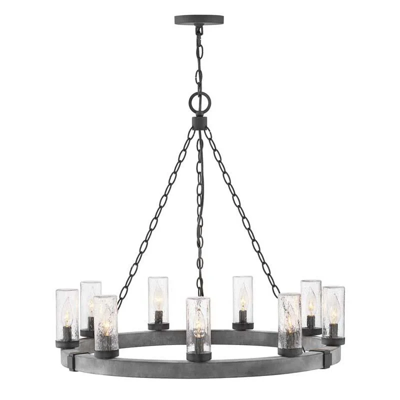 Wireless track lighting for easy installationHinkley 29208 Outdoor Sawyer Hanging Light