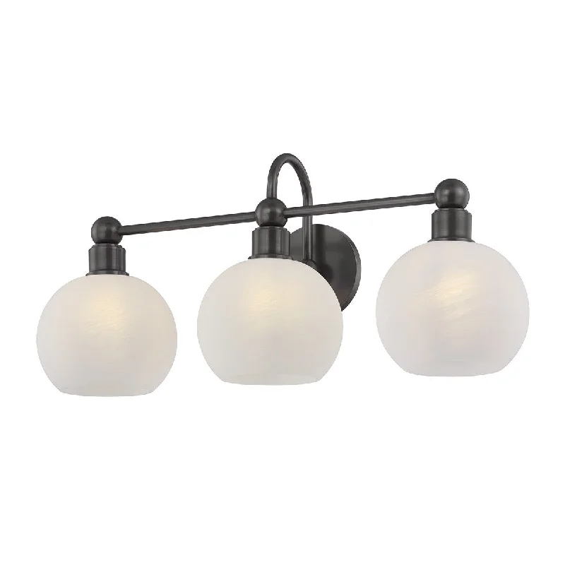 Dimmable Industrial Lighting for Ambiance ControlJerica Three Light Bath