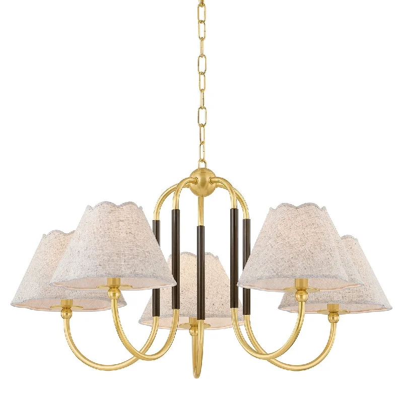 Dimmable Industrial Lighting for Ambiance ControlJanie Five Light Chandelier