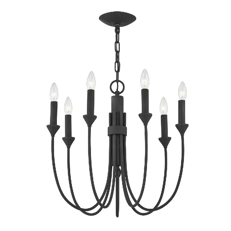 Industrial Wall - Mounted Lighting for Workshop WallsCate 7 Lights Chandelier Iron finish