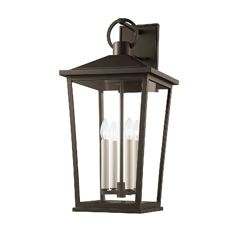 Industrial Lighting for Textile MillsSOREN 27 in. 4 Lights Outdoor Wall Lantern Textured Bronze Finish Industrial Lighting for Textile MillsSOREN 27 in. 4 Lights Outdoor Wall Lantern Textured Bronze Finish