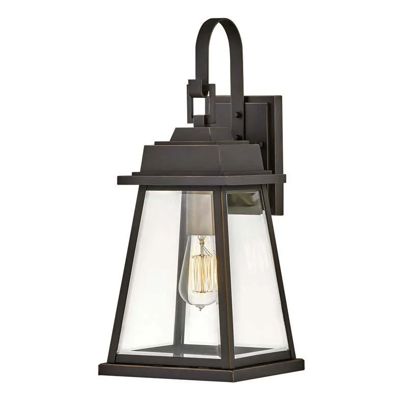 Track lighting with clear glass shadesgothic style wall lamps with dark finishes for a mysterious libraryHinkley 2944OZ Outdoor Bainbridge Oil Rubbed Bronze Wall Light