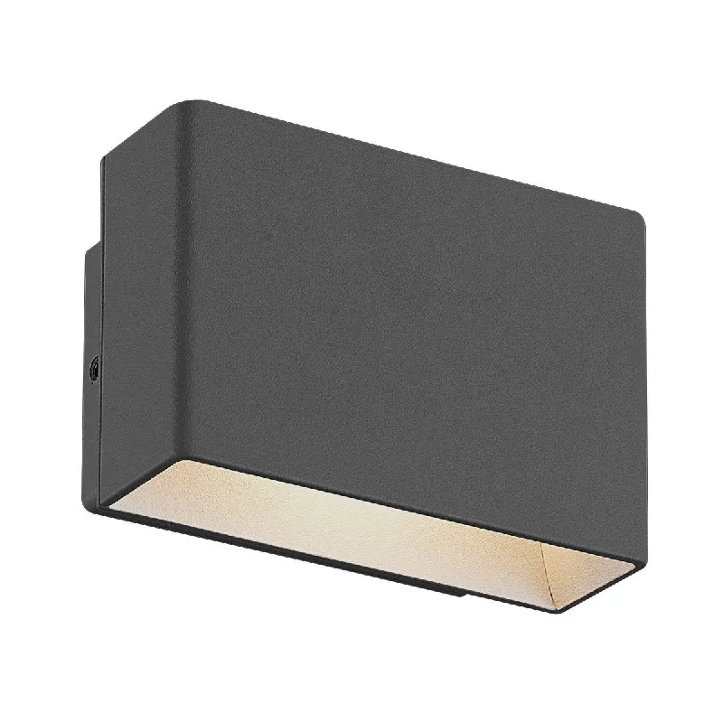 Industrial Lighting for Pharmaceutical ManufacturingVello 5 In. 2 Lights LED Outdoor Wall Sconce Graphite gray Finish Industrial Lighting for Pharmaceutical ManufacturingVello 5 In. 2 Lights LED Outdoor Wall Sconce Graphite gray Finish