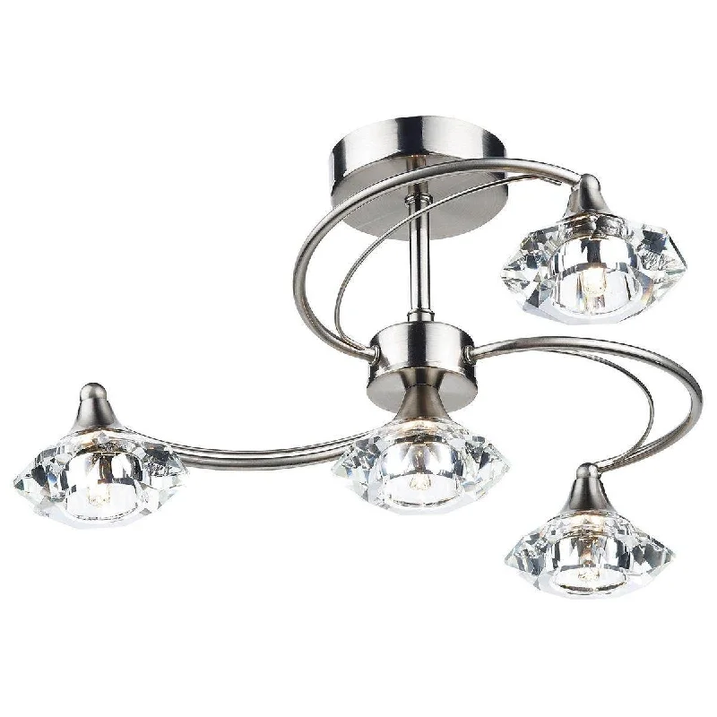 Track lighting with a sleek profileLuther 4/6/10Lt Semi Flush Crystal - Various Finishes Track lighting with a sleek profileLuther 4/6/10Lt Semi Flush Crystal - Various Finishes