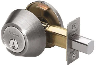 Track lighting with a brushed nickel finishMaster Lock Deadbolt Double Cylinder Polished Brass