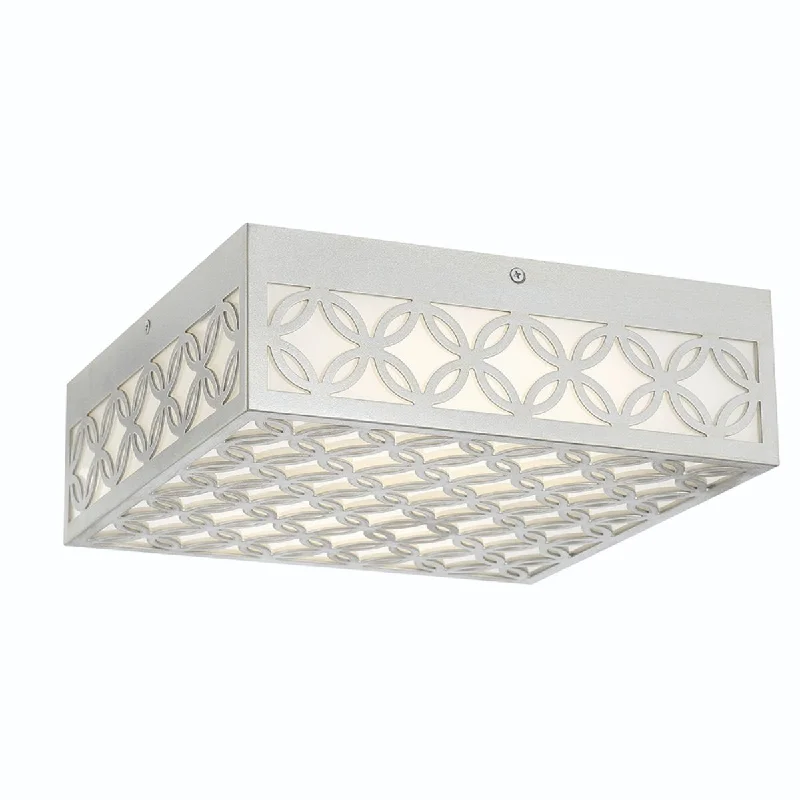 Industrial Lighting for Electronics ManufacturingClover 12 In. LED Outdoor Flush Mount Silver finish Industrial Lighting for Electronics ManufacturingClover 12 In. LED Outdoor Flush Mount Silver finish