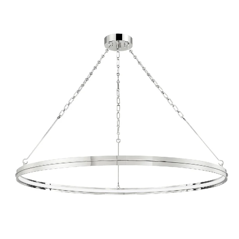 Industrial Exit Sign Lighting for Quick EvacuationRosendale 42 in. LED Chandelier Polished Nickel finish Industrial Exit Sign Lighting for Quick EvacuationRosendale 42 in. LED Chandelier Polished Nickel finish