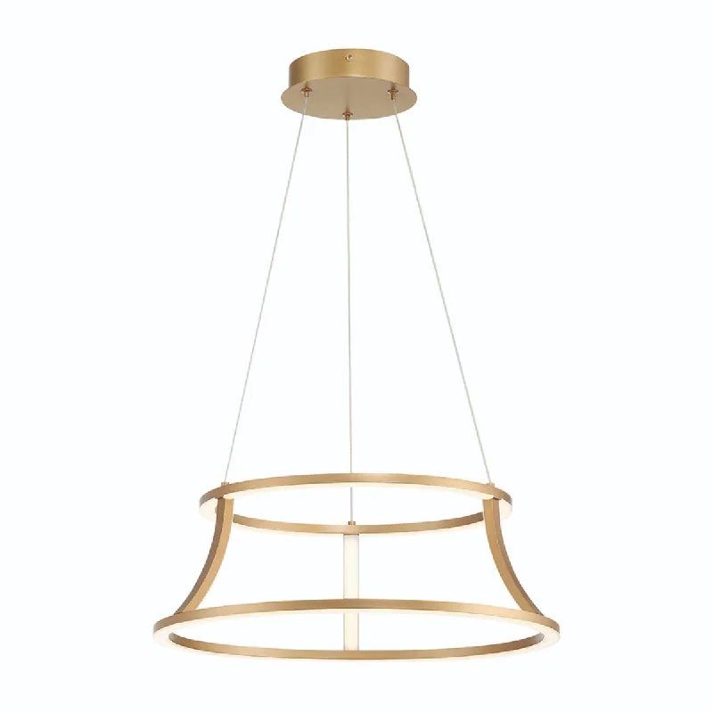 Industrial Lighting for Textile MillsCadoux 20 in. LED Chandelier Gold Finish
