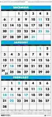 Energy - efficient track lighting fixturesThree-Months-Per-Page Wall Calendar 12-1/4 X 27