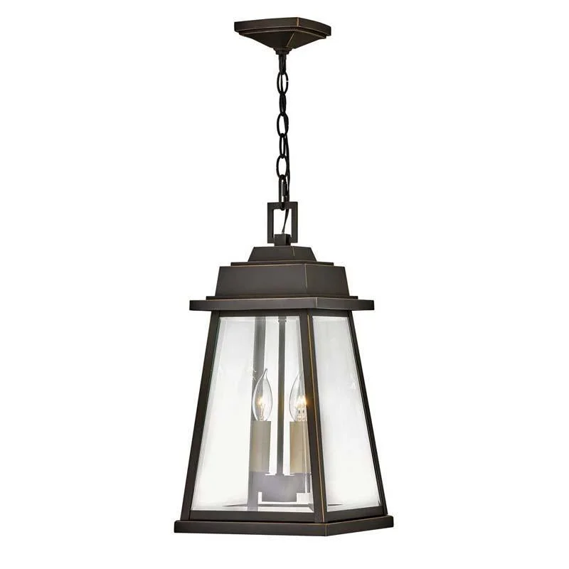 Track lighting for creating a moody atmosphereHinkley 2942OZ Outdoor Bainbridge Oil Rubbed Bronze Hanging Light