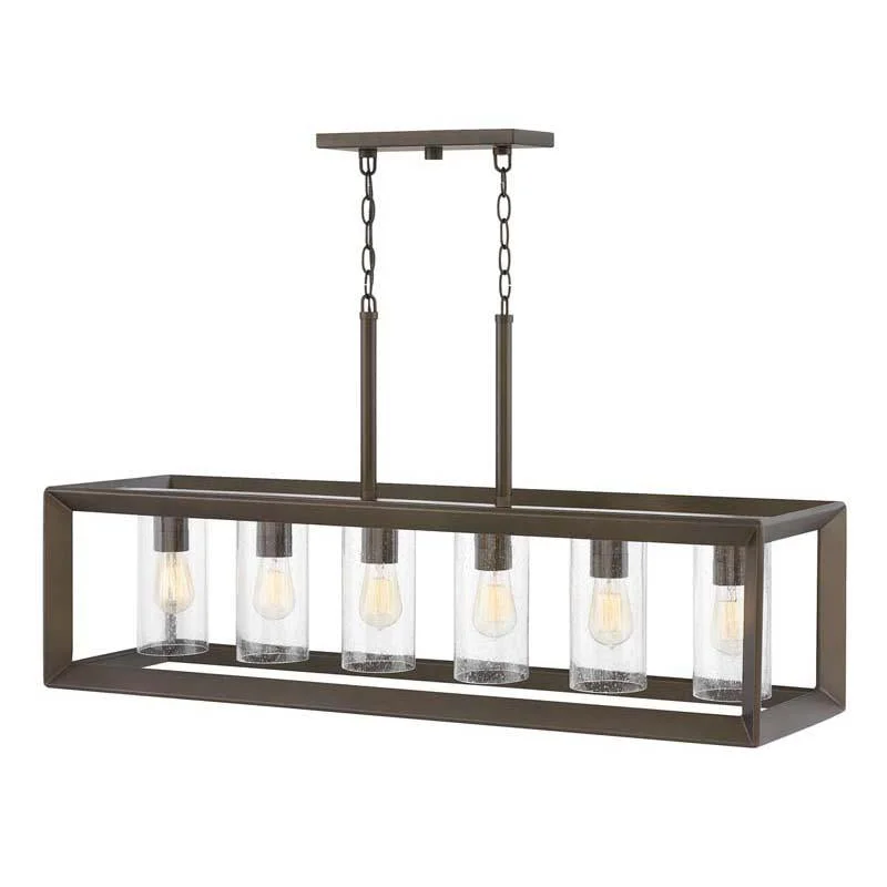 Track lighting with a decorative track designHinkley 29306WB Outdoor Rhodes Warm Bronze Hanging Light