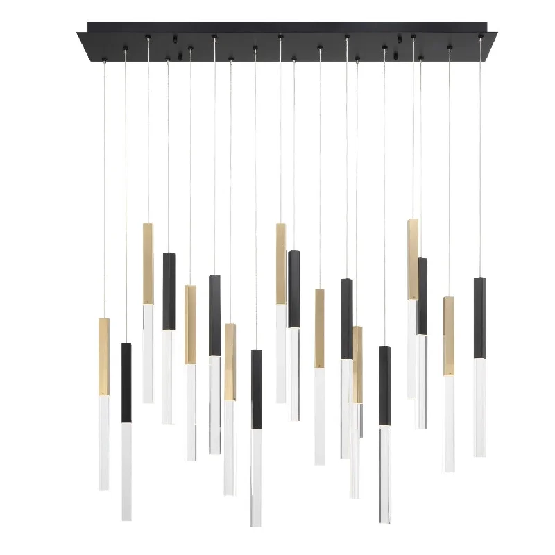 Industrial Emergency Lighting for Safety in FactoriesBenicio 42 in. 18 Lights LED Chandelier gold black mix Finish Industrial Emergency Lighting for Safety in FactoriesBenicio 42 in. 18 Lights LED Chandelier gold black mix Finish