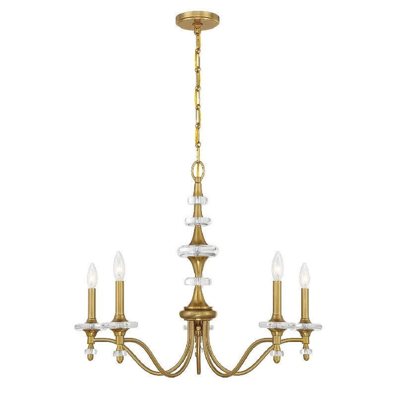 Industrial Lighting for Chemical PlantsChamplain Five Light Chandelier
