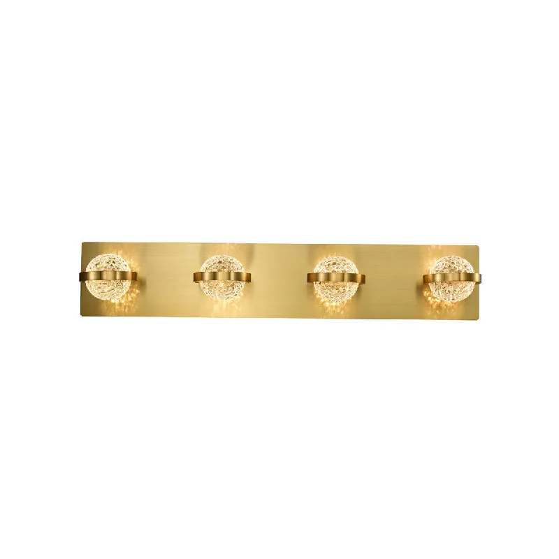 Industrial Wall - Mounted Lighting for Workshop WallsRyder 26 in 4 Lights LED Bath Bar Gold finish Industrial Wall - Mounted Lighting for Workshop WallsRyder 26 in 4 Lights LED Bath Bar Gold finish