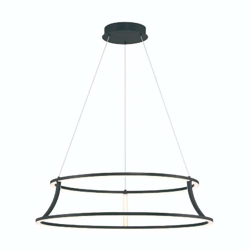 Industrial Lighting for Pharmaceutical ManufacturingCadoux 30 in. LED Chandelier Matte Black Finish