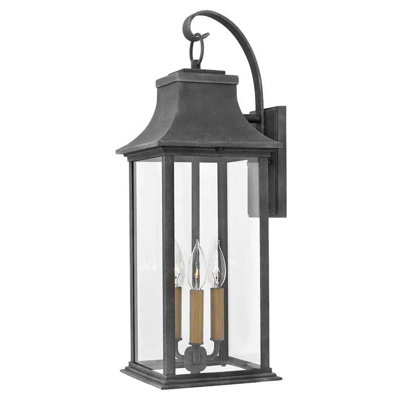 Track lighting with a sleek profileleather wall lamps with a distressed texture for a rugged and stylish lookHinkley 2935 Outdoor Adair Aged Zinc Wall Light