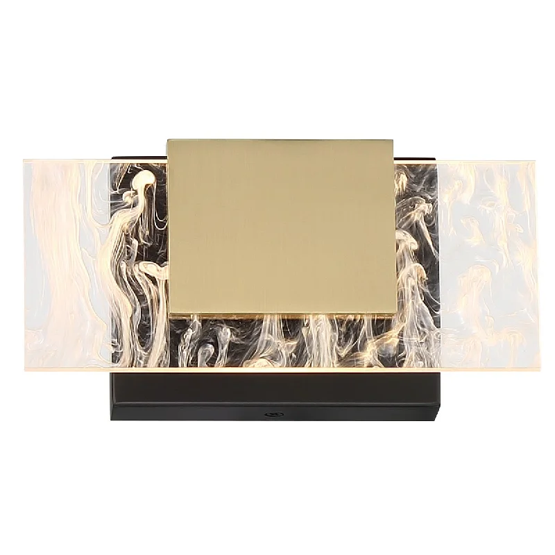 Adjustable Industrial Lighting for Flexible IlluminationKasha 9 in. LED Bath Sconce Black & Brass Finish Adjustable Industrial Lighting for Flexible IlluminationKasha 9 in. LED Bath Sconce Black & Brass Finish