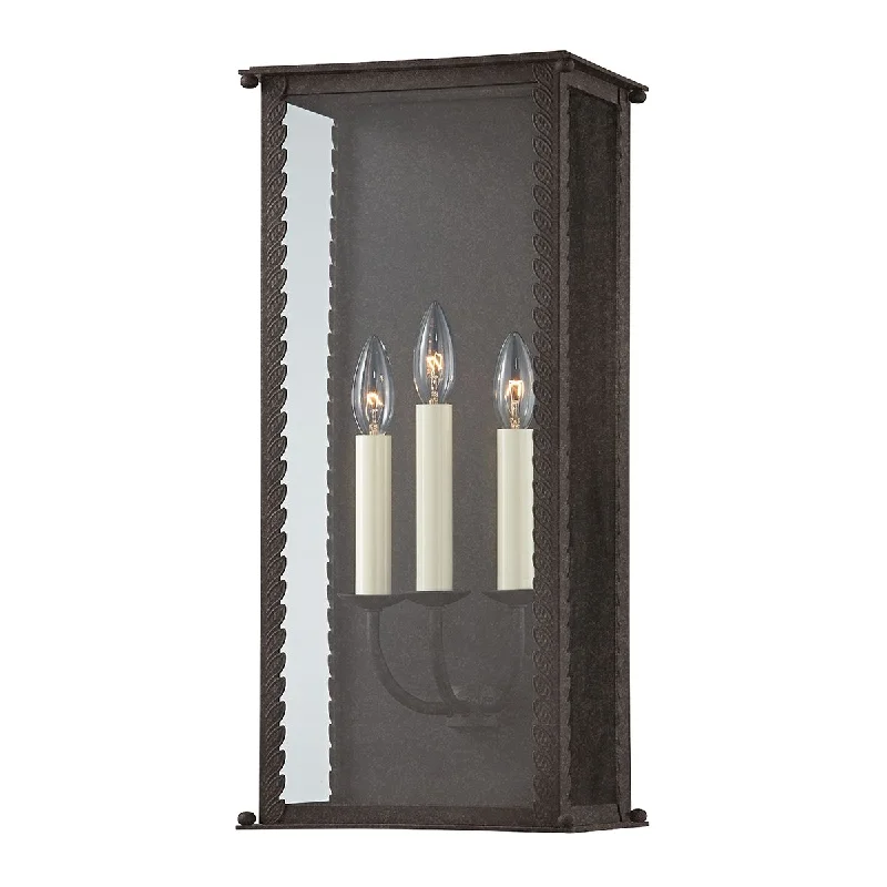Industrial Lighting for Automotive Manufacturing PlantsZUMA 22 in. 3 Lights Outdoor Wall Sconce French iron Finish