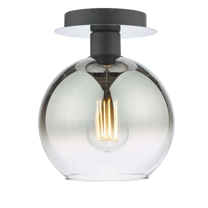 Track lighting with a decorative track designLycia 1/3Lt Light Semi Flush -  Matt Black/Polished Gold Finish