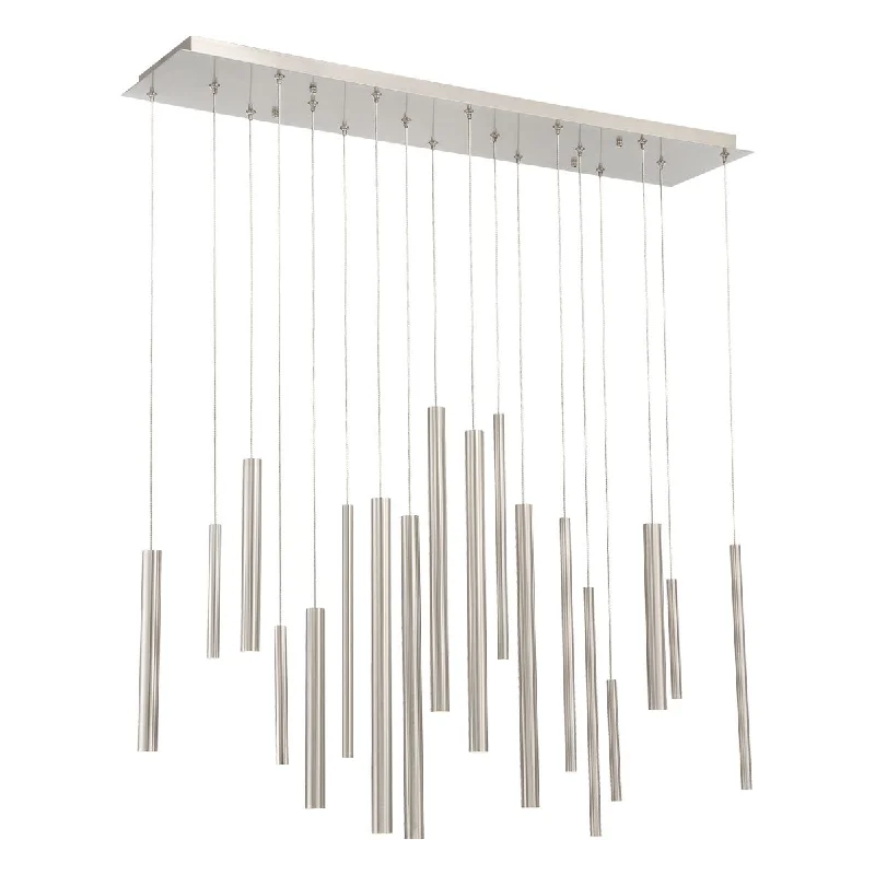 Waterproof Industrial Lighting for Wet AreasSantana 42 in. Linear LED Chandelier Nickel Finish Waterproof Industrial Lighting for Wet AreasSantana 42 in. Linear LED Chandelier Nickel Finish