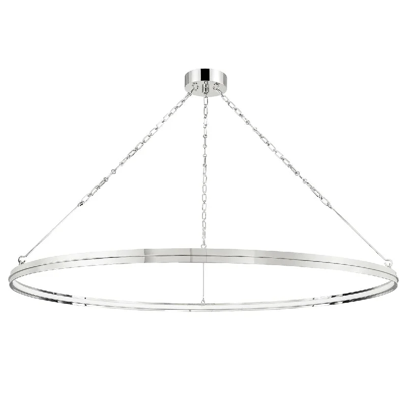 Industrial Lighting for Textile MillsRosendale 56 in. LED Chandelier Polished Nickel finish Industrial Lighting for Textile MillsRosendale 56 in. LED Chandelier Polished Nickel finish