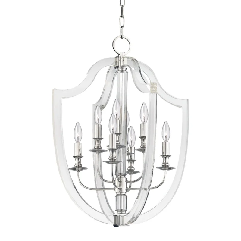 Industrial Lighting for Furniture FactoriesArietta 21 in. 8 Lights Chandelier Polished Nickel Finish Industrial Lighting for Furniture FactoriesArietta 21 in. 8 Lights Chandelier Polished Nickel Finish