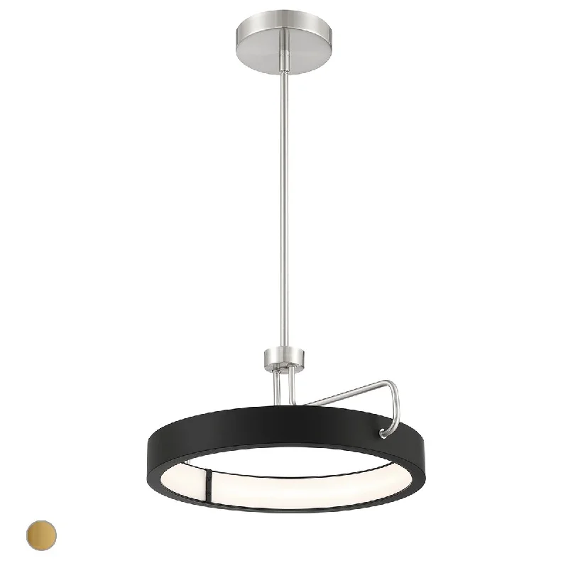 Industrial Ceiling - Mounted Lighting for Assembly PlantsPemberton 18 in. LED Pendant Light Satin Nickel finish Industrial Ceiling - Mounted Lighting for Assembly PlantsPemberton 18 in. LED Pendant Light Satin Nickel finish