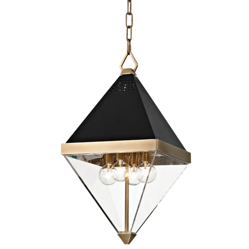 Industrial Lighting for Woodworking FactoriesColtrane 10 in. 4 Lights Pendant Light Brass Finish