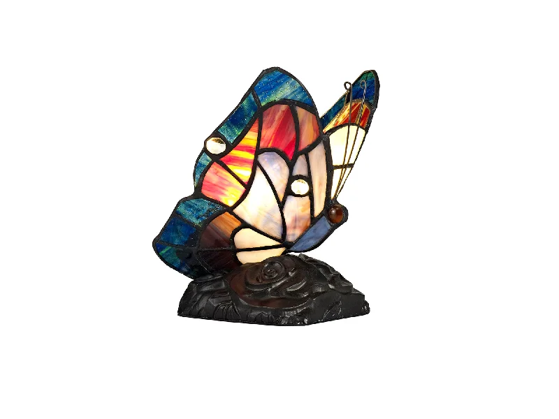Track lighting with a brushed nickel finishMohill Tiffany Butterfly Table Lamp, 1 x E14, Black Base With Various Finishes  With Clear Crystal