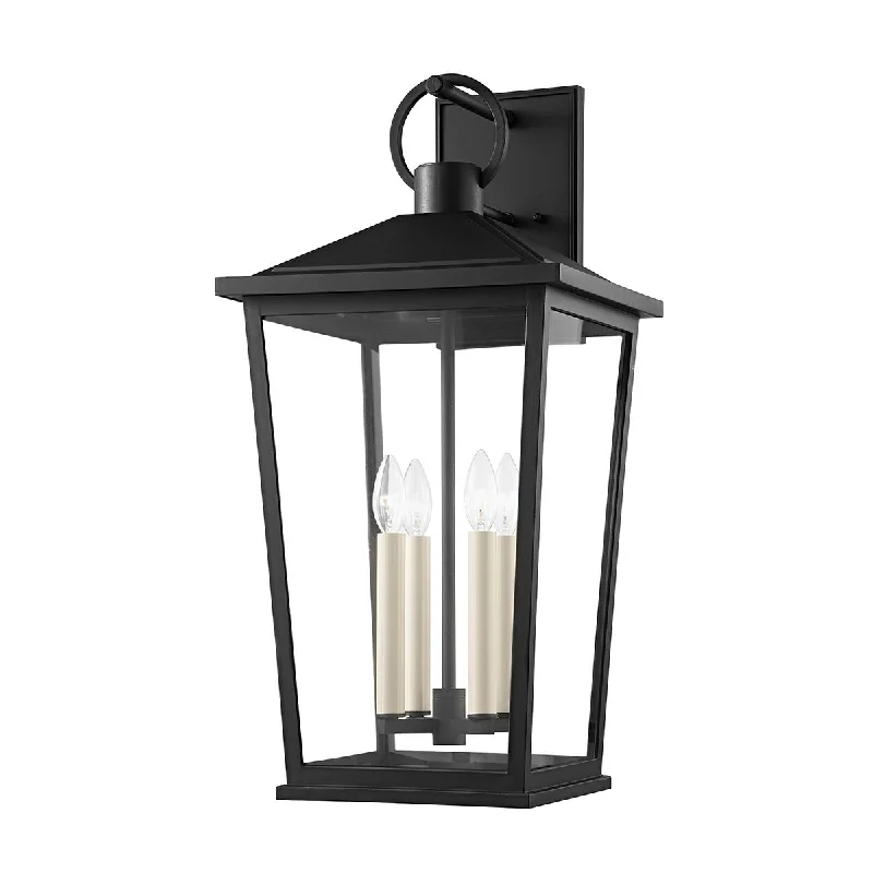 Industrial Lighting for Food Processing FactoriesSOREN 27 in. 4 Lights Outdoor Wall Lantern Textured Black Finish Industrial Lighting for Food Processing FactoriesSOREN 27 in. 4 Lights Outdoor Wall Lantern Textured Black Finish