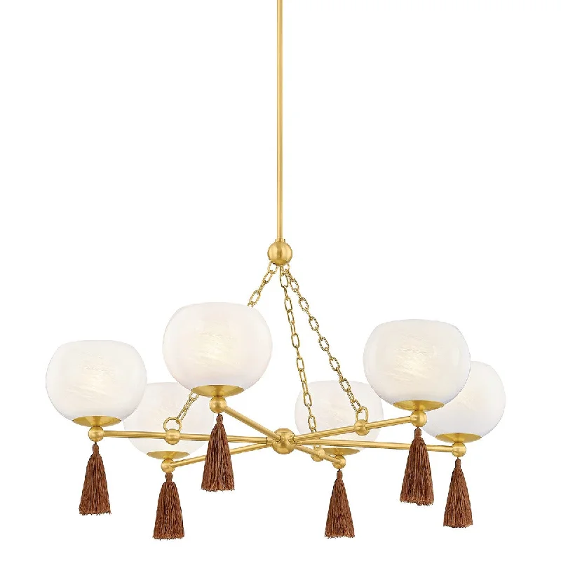 Industrial Lighting for Electronics ManufacturingNiya Six Light Chandelier