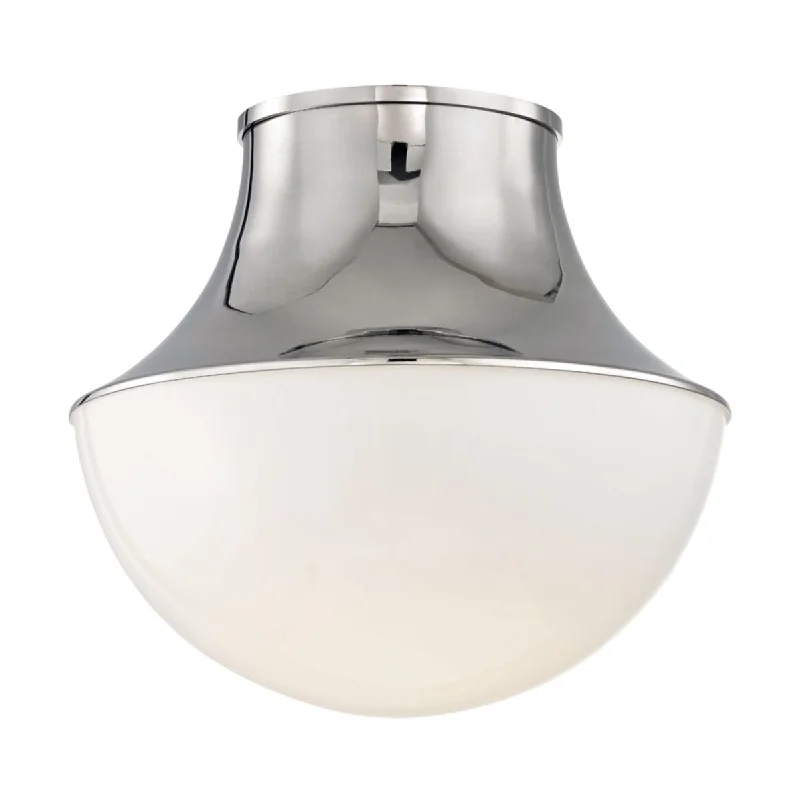 Adjustable Industrial Lighting for Flexible IlluminationLettie 15 in. Flush Mount Light Polished Nickel Finish Adjustable Industrial Lighting for Flexible IlluminationLettie 15 in. Flush Mount Light Polished Nickel Finish