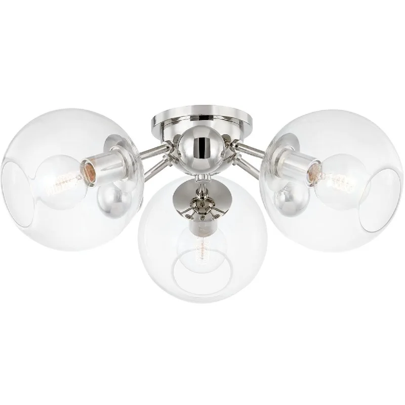Energy - Efficient Industrial Lighting for Cost - SavingsAbbott 25 in. 3 Lights Semi flush Mount Light Polished Nickel finish Energy - Efficient Industrial Lighting for Cost - SavingsAbbott 25 in. 3 Lights Semi flush Mount Light Polished Nickel finish