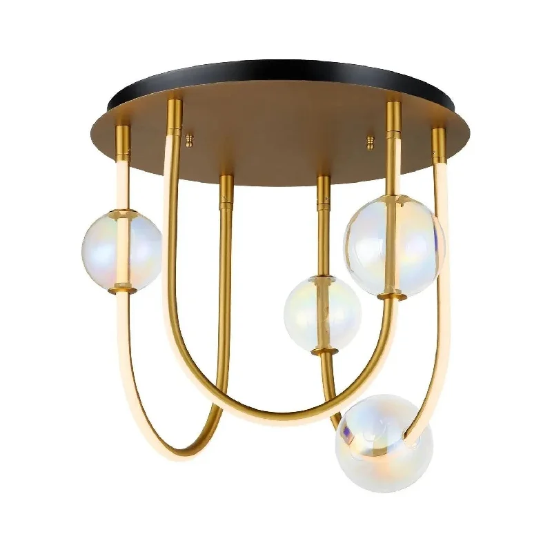Track lighting with clear glass shadesDreamer LED Flush Mount