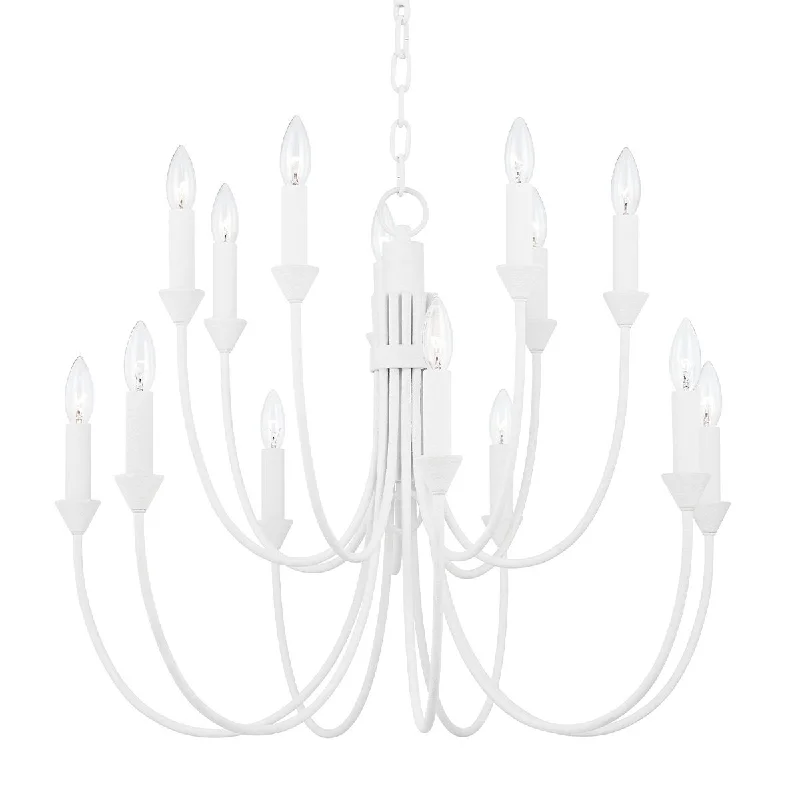 Industrial Area Lighting for Large Open SpacesCate 14 Lights Chandelier White finish Industrial Area Lighting for Large Open SpacesCate 14 Lights Chandelier White finish